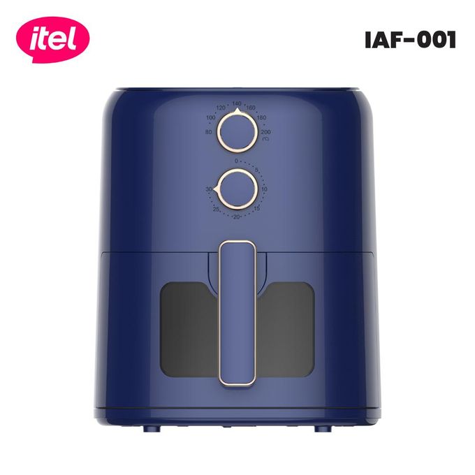 Itel  5L Digital Air Fryer - Blue, Polypropylene, Adjustable Timer, Oil-Free Cooking