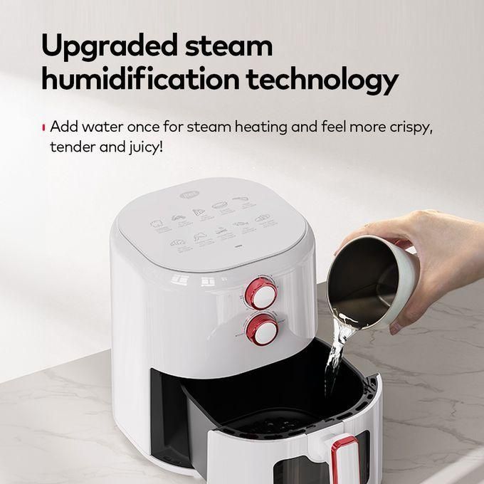 Itel  5L Digital Air Fryer - Blue, Polypropylene, Adjustable Timer, Oil-Free Cooking