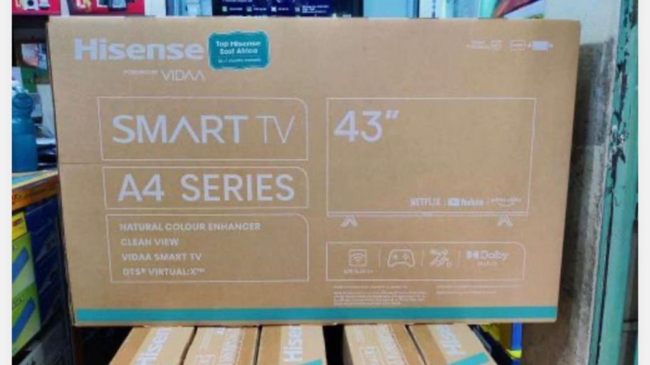 Hisense 43” A4 Series Smart TV VIDAA OS Powered Frameless Full HD Smart Television WiFi Built-in Apps Home Entertainment TV with 1 Year Warranty