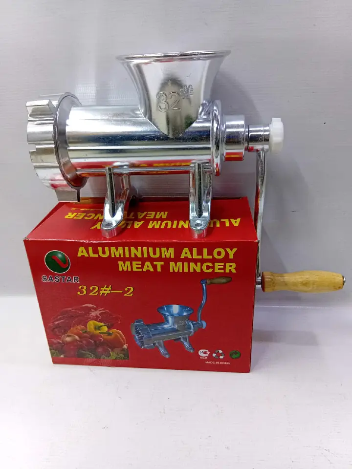 Manual Meat Mincer Heavy Duty Hand Operated Meat Grinder No.12 No.22 No.32 Stainless Steel Table Clamp Meat Grinding Machine for Home Kitchen Butchery Sausage Making