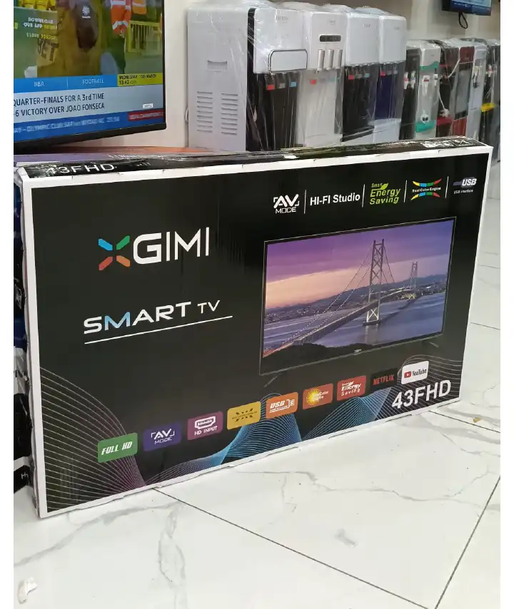 Xgimi 43” Smart Android Digital TV Frameless LED Display Smart TV Style 1080 HD Ultra Clear Picture Chromecast Built-in WiFi Bluetooth HDR Home Entertainment Television