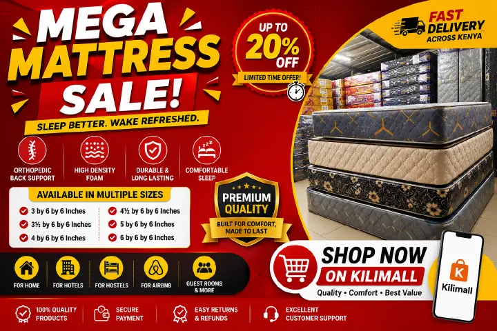 Premium Orthopedic High Density Foam Mattress Comfortable Durable Bed Mattress for Home Bedroom Hotel Guest Room Available in Multiple Sizes – Johari 8-Inch