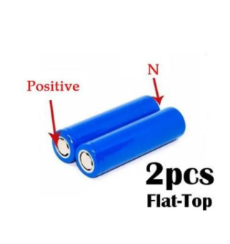 2 pcs 18650 lithium battery rechargeable 3.7v batteries