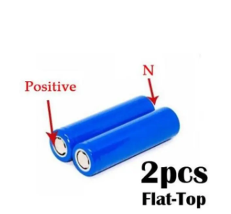 2 pcs 18650 lithium battery rechargeable 3.7v batteries