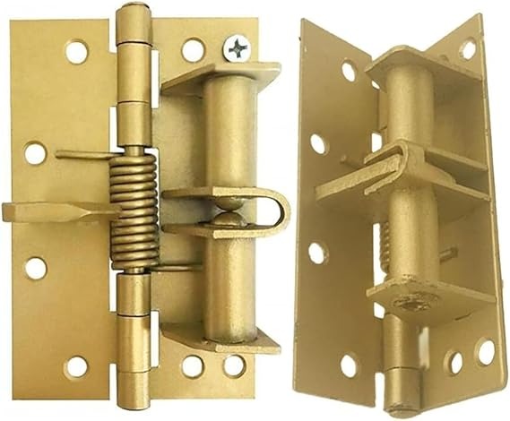 3-in-1 Automatic Self-Closing Door Hinge 4 Inch Heavy Duty Spring Loaded Positioning Hinge 90 Degree Stay Open Gold Door Closer for Room Cabinet Kitchen Office Furniture - Best Price Lowest in Kenya.
