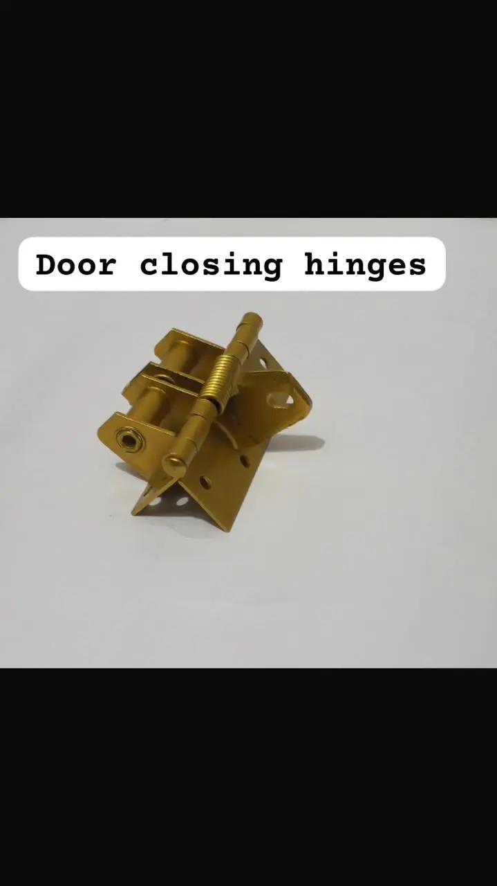 3-in-1 Automatic Self-Closing Door Hinge 4 Inch Heavy Duty Spring Loaded Positioning Hinge 90 Degree Stay Open Gold Door Closer for Room Cabinet Kitchen Office Furniture - Best Price Lowest in Kenya.