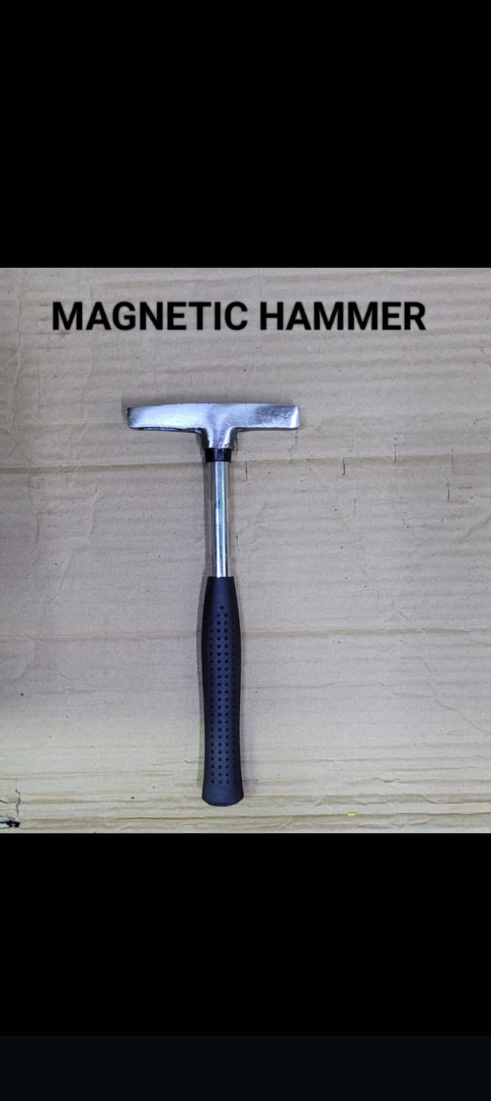 Generic 18mm Professional Magnetic Tack Hammer Tool Non Slip Fiberglass Rubber Grip Handle for Upholstery Furniture Crafting Shoe Repair Small Nail Starter Carpenter Home DIY Improvement Hand Tools.