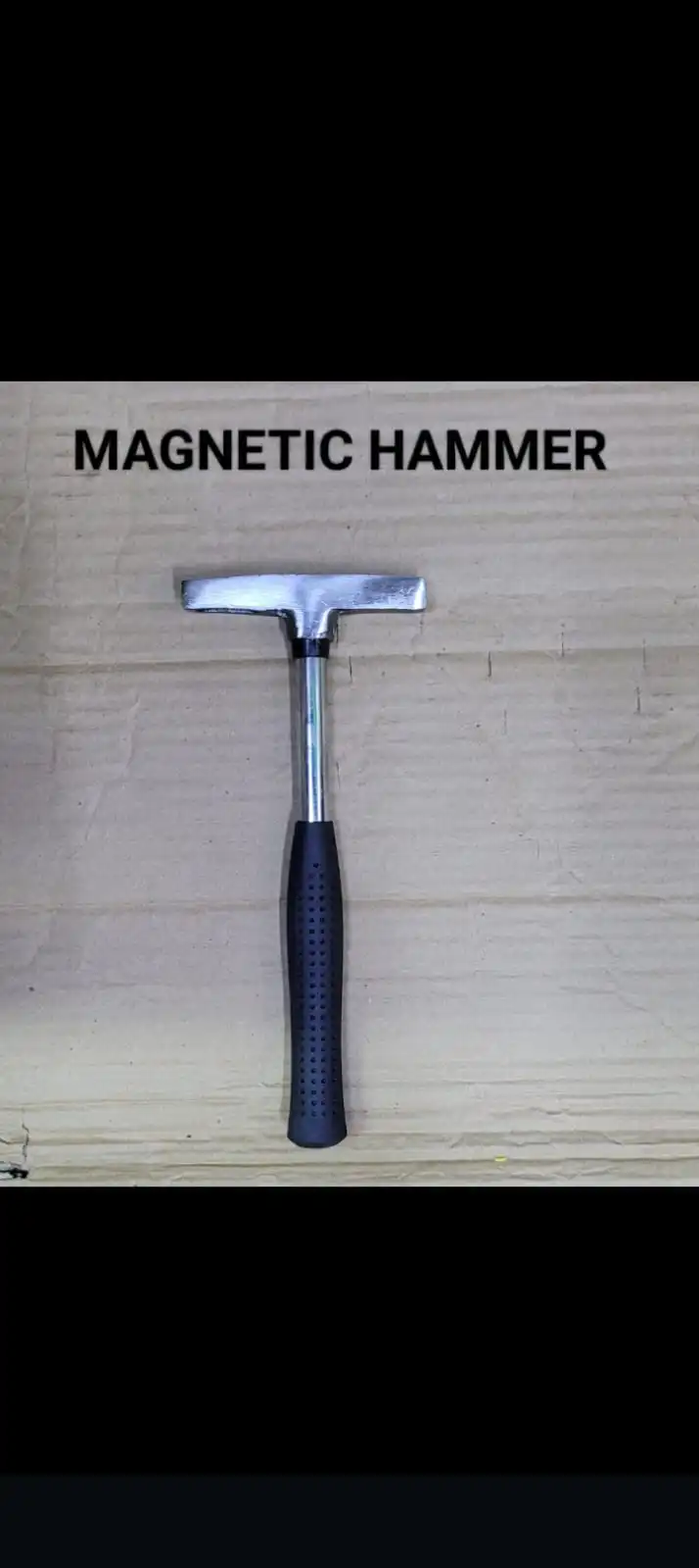 Generic 18mm Professional Magnetic Tack Hammer Tool Non Slip Fiberglass Rubber Grip Handle for Upholstery Furniture Crafting Shoe Repair Small Nail Starter Carpenter Home DIY Improvement Hand Tools.