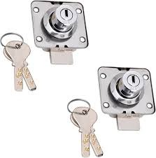 XiaoBoShi Drawer Lock Pack of 4 Square Office Desk Desk Cabinet Wardrobe Cupboard Furniture Locks Set Heavy Duty Security Cylinder Cam Lock 138-22 Replacement Hardware Fittings