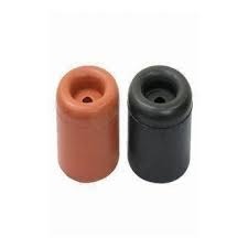 Heavy Duty Cylindrical Rubber Door Stopper 50mm Wall Protector Bumper Floor Mounted Screw In Doorstop Buffer Wedge Guard for Home Office Security Hardware Protection Black Brown Orange 5PCS.