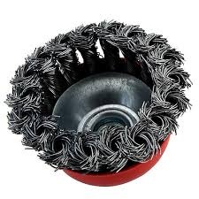 Twisted Knot Wire Wheel Brush for Angle Grinder - Professional Heavy Duty Steel Wire Cup Brush for Rust Removal, Paint Stripping, Weld Cleaning & Metal Polishing - High Performance Grinder Accessory.