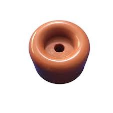 Heavy Duty Cylindrical Rubber Door Stopper 50mm Wall Protector Bumper Floor Mounted Screw In Doorstop Buffer Wedge Guard for Home Office Security Hardware Protection Black Brown Orange 5PCS.