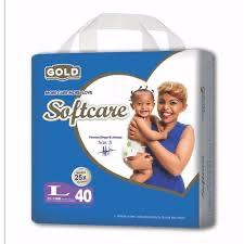 Offer price 2Softcare Gold Premium Baby Diapers - Ultra Absorbent Pants/Taped Style, All Sizes Available: Small (S), Medium (M), Large (L), XL High Quality Soft Care Gold (Pack of 40/44/48/52 Pieces)