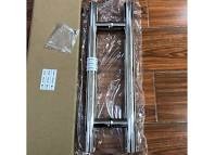 7011 Stainless Steel H-Style Glass Door Handle 60/100cm SS Back-to-Back Pull Handle Set for Commercial Office Shopfront Frameless Glass Modern Wooden Entryway Push Pull Bar Hardware Replacement Silver
