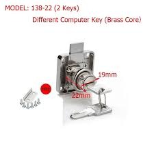 XiaoBoShi Drawer Lock Pack of 4 Square Office Desk Desk Cabinet Wardrobe Cupboard Furniture Locks Set Heavy Duty Security Cylinder Cam Lock 138-22 Replacement Hardware Fittings