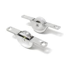 10pcs 17mm Matex Sliding Window Rollers - Heavy Duty Aluminum Window Pulley Wheels, Durable Stainless Steel  Bracket Window Rollers for Home & Office,  Smooth Glide Cabinet Door Hardware  -  10 Pack.