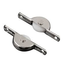 10pcs 17mm Matex Sliding Window Rollers - Heavy Duty Aluminum Window Pulley Wheels, Durable Stainless Steel  Bracket Window Rollers for Home & Office,  Smooth Glide Cabinet Door Hardware  -  10 Pack.