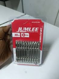 Jumlee 10pcs Magnetic PH2 x 65mm Screwdriver Bit Set - High Precision S2 Alloy Steel Double-Ended Phillips Impact Drill Bits for Electric Screwdrivers and Power Tools - Heavy Duty Magnetic Screw Bits.