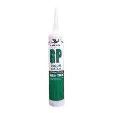 Knicker GP Silicone Sealant 280ml Pack of 3  - 100% Acetic High Tech Waterproof Adhesive for Glass, Aluminum, Kitchen & Bathroom Sealing - Professional Grade Fast Curing Sealant - 3 Tube