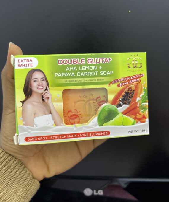 🍋🥕 NEW ARRIVALS – DOUBLE GLUTA+ AHA LEMON, PAPAYA & CARROT SOAP – EXFOLIATING, NOURISHING & MOISTURIZING FACE & BODY SOAP FOR RADIANT, SMOOTH & HEALTHY-LOOKING SKIN 🧼✨