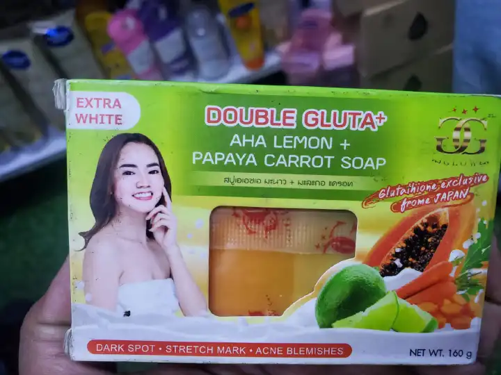 🍋🥕 NEW ARRIVALS – DOUBLE GLUTA+ AHA LEMON, PAPAYA & CARROT SOAP – EXFOLIATING, NOURISHING & MOISTURIZING FACE & BODY SOAP FOR RADIANT, SMOOTH & HEALTHY-LOOKING SKIN 🧼✨