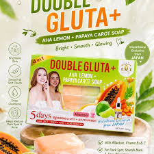 🍋🥕 NEW ARRIVALS – DOUBLE GLUTA+ AHA LEMON, PAPAYA & CARROT SOAP – EXFOLIATING, NOURISHING & MOISTURIZING FACE & BODY SOAP FOR RADIANT, SMOOTH & HEALTHY-LOOKING SKIN 🧼✨
