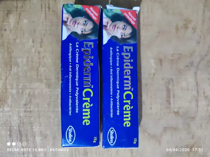 🔥 2 PIECES EPIDERM CREAM – 15G EACH! ✨ GIVE YOUR SKIN THE CARE IT DESERVES! ✨EPIDERM CREAM IS A MULTIPURPOSE DERMATOLOGICAL CREAM DESIGNED TO HELP CARE FOR SKIN AFFECTED BY IRRITATION,INFLAMATION