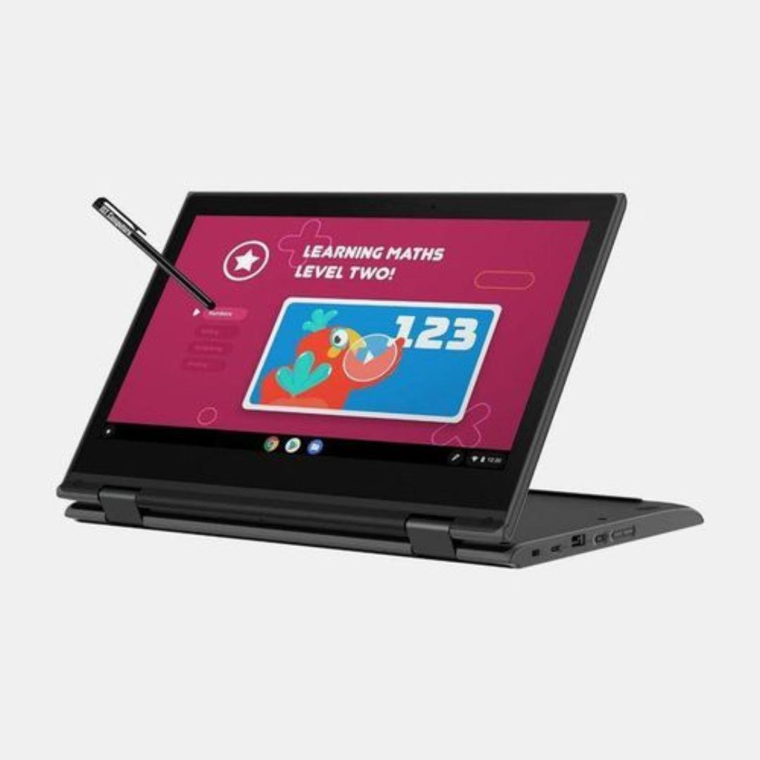 Lenovo 300e 2-in-1 Touchscreen Chromebook Laptop - 11.6" x360 Convertible Display, 4GB RAM, 32GB Storage, For Students & Online Work