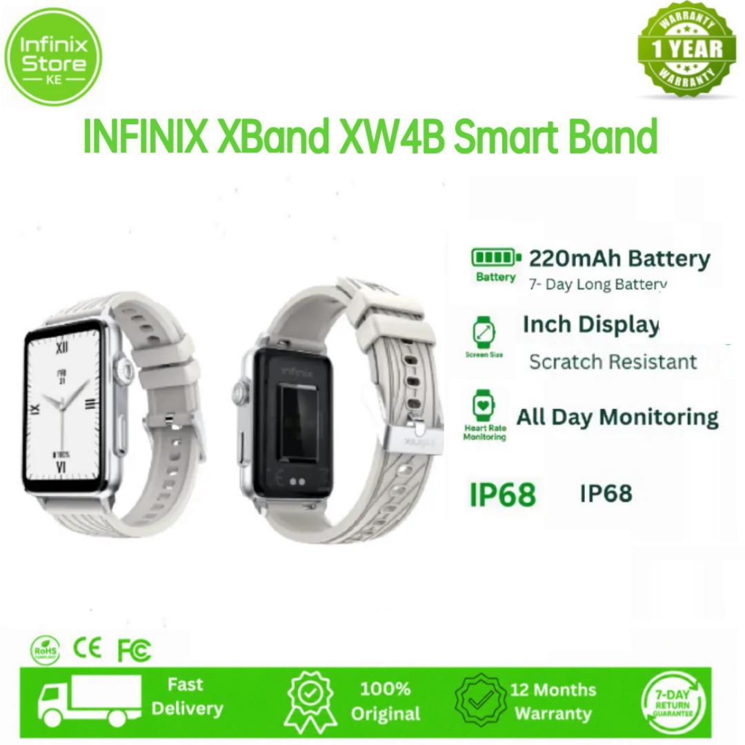 [New Arrival] Infinix X Band XW4B Smart Band, Ultra-slim 8.9mm lightweight design,1.57-inch HD full-touch display,IP68 dust and water resistant,100+ sports modes ,Up to 12 days of typical usage.