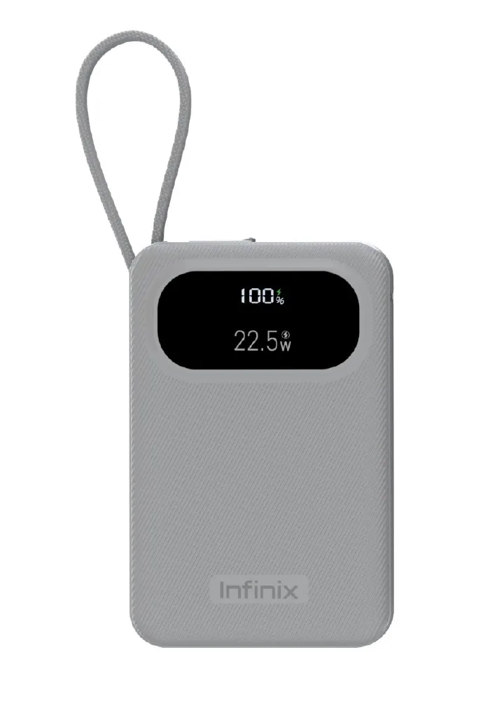 [New Arrival] Infinix Xpower 10 Pro Powerbank 10000mAh 22.5W Max Charging Type C USB A/Type C Output Type-c cable output Thin and Light Design Charge 3 Devices Simultaneously Fast Charging Powerbank