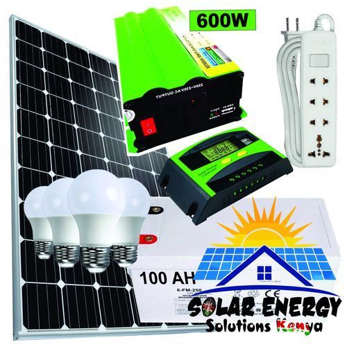 Sunlight Solar 100W Solar Panel Fullkit + 80AH Solar Battery + 300W Solar Inverter + 10AH Solar Charge Controller + 5 DC Bulbs + 10M Cable : 25 Years Warranty