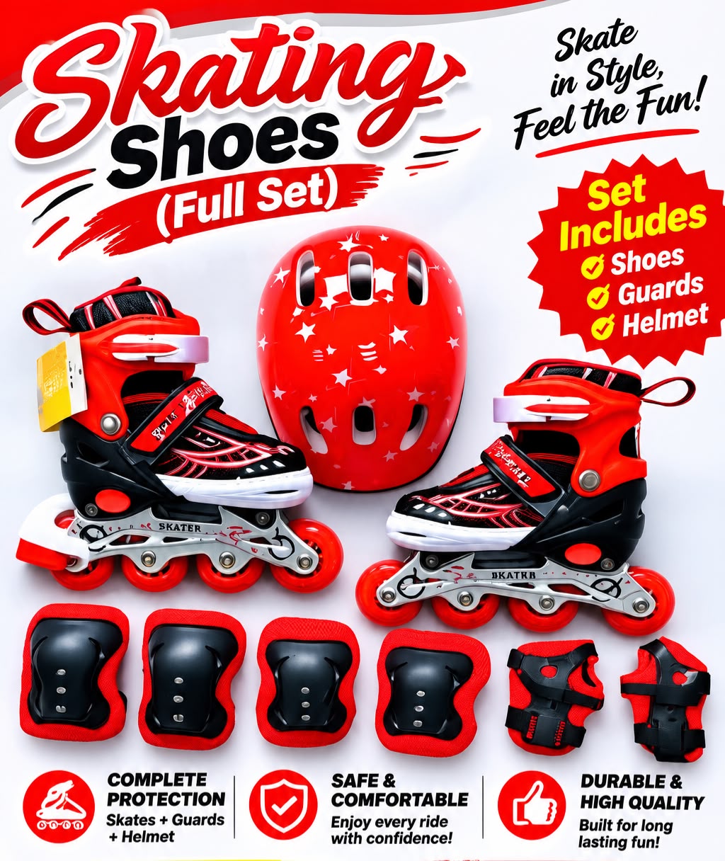 FULL SET High Quality Outdoor Skating Shoes in sizes Small, Medium, and Large