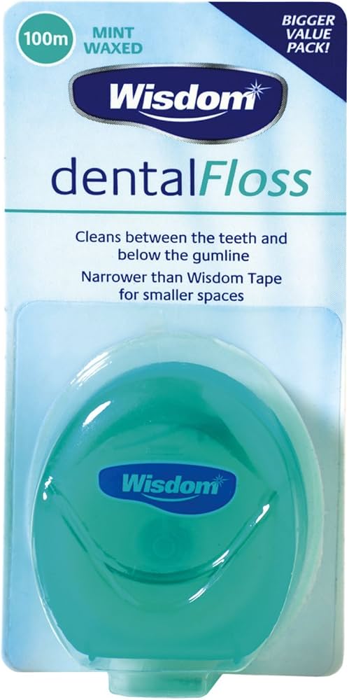 Wisdom Dental Floss Mint Waxed 100m