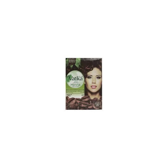 Vatika Hair Colour Dark Brown 60g - Henna & Coffee Formula for Women