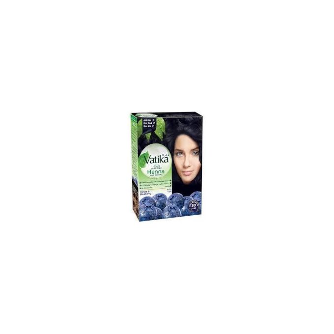 Vatika Henna Hair Colour - Natural Black, 10g, Herbal Formula for Women