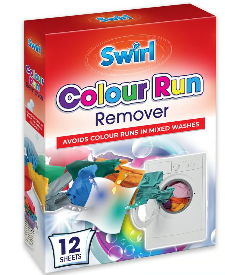 Swirl Colour Run Remover Laundry Sheets - Avoid Colour Transfer in Mixed Washes, Ideal for Brightly Coloured Clothing, Washing Sheets for Colour Protection, Color Catcher