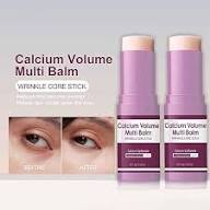 Calcium Volume Multi Balm Wrinkle Core Stick - Collagen Moisturizing Stick, Anti-aging, Hydrating, Firming Skin, Suitable for Eyes, Neck, & Face
