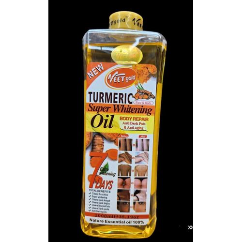 VEET GOLD Turmeric Oil Super Whitening & Brightening Body Oil-1000ml.