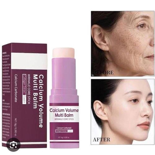 Calcium Volume Multi Balm Wrinkle Core Stick - Collagen Moisturizing Stick, Anti-aging, Hydrating, Firming Skin, Suitable for Eyes, Neck, & Face