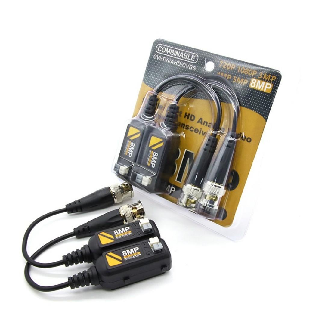 2MP Video Balun,HD8MP 8MP Passive HD BNC Video Balun Transceivers,Videocon 8MP Passive HD BNC Video Balun Transceiver For CCTV Camera Surveillance