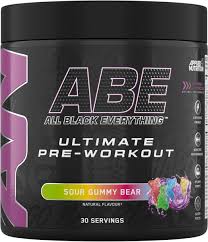 ABE Pre-Workout Powder - 30 Servings, 4g Citrulline, 3g Creatine, Black