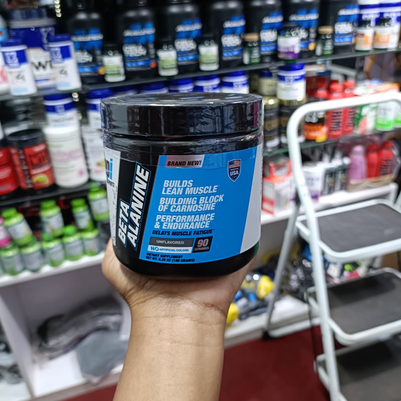 BPI Sports Beta Alanine unflavored dietary supplement powder, which is designed to support lean muscle building and improve performance.