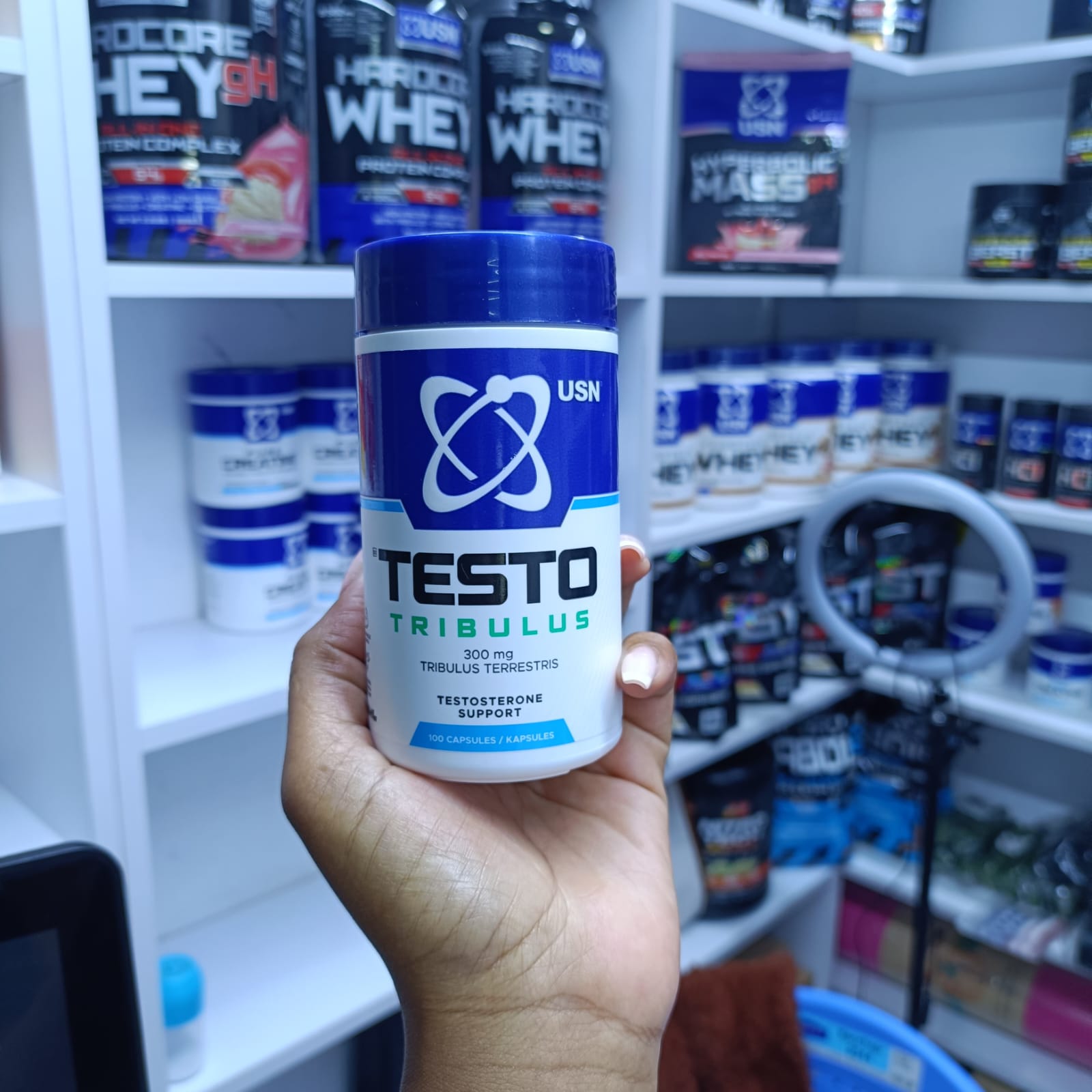 USN Testo Tribulus 300mg Potent Testosteron Amplifier 100s -  capsules, a supplement designed to support natural testosterone levels