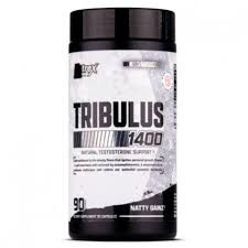 Nutrex Research Tribulus 1400 supplement bottle designed to support natural testosterone levels.