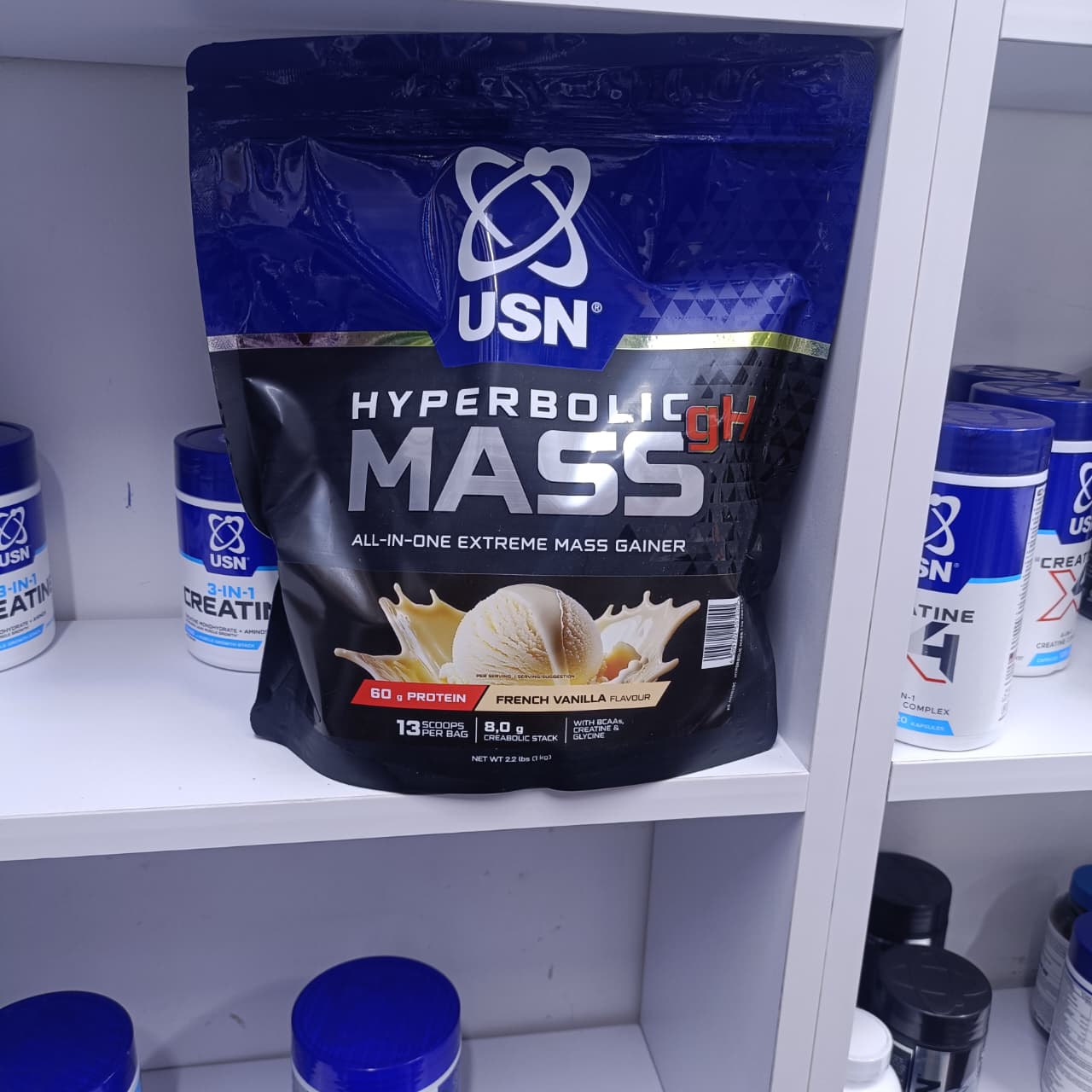 USN Hyperbolic Mass GH Extreme Mass Gainer, High Calorie Protein & Carb Blend with Creatine for Muscle Size, Strength & Weight Gain Support, Advanced All-in-One Bulking Formula