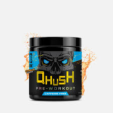 USN QHUSH Pre-Workout (20 serv) Blue Raspberry - Pre-Workout Booster,  Boosts muscle pumps, helps repair tissue, and increases strength without caffeine.