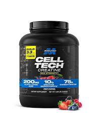 Muscletech Cell-Tech Creatine Powder 1.32kg Fruit Punch, 10g Creatine per Serving, 5g Aminos & 200mg ALA, Research-Backed Muscle Builder Dietary Supplement