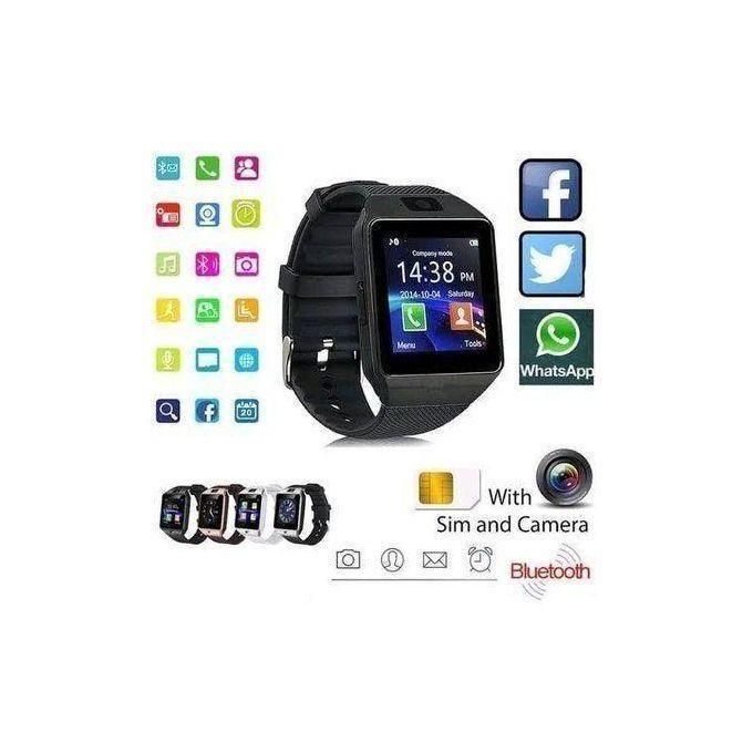 Smart 2030 Black Bluetooth Smartwatch, Smart Watch, Sports Fitness Tracker with SIM SD Card Slot Camera Pedometer Compatible with iOS Android for Kids Men Women - W007