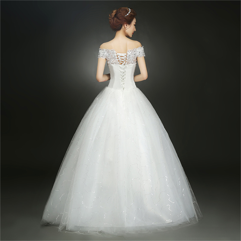 Wedding Dress Bridal Wedding Dress New Floor-length Wedding Dress Slim Fit Large Size Wedding Dress Simple