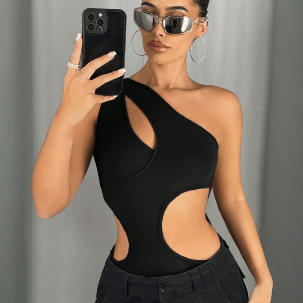 Irregular design trendy jumpsuit spring and summer women's tapered pants women's clothing